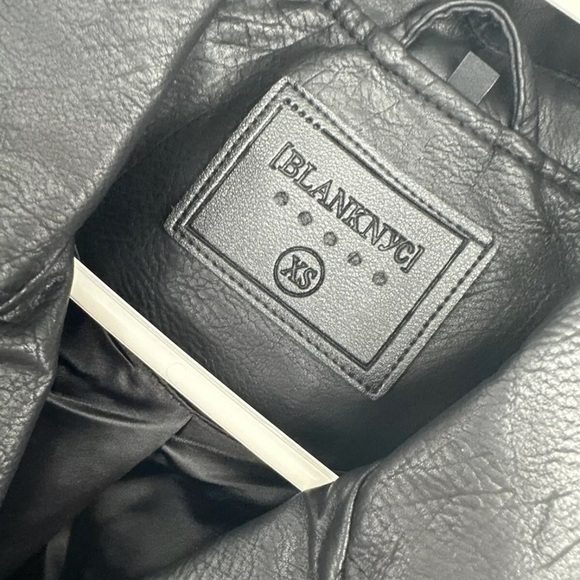 BLANKNYC Faux Leather Full Zip Moto Jacket - Black - XS, NWT - Picture 5 of 7